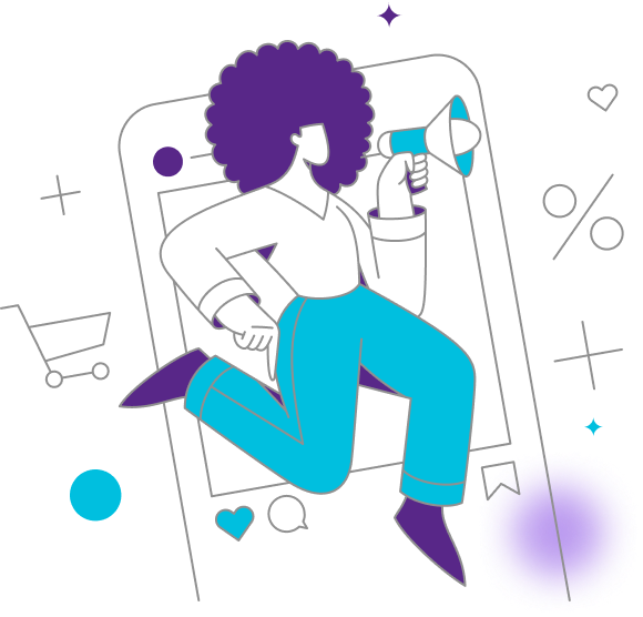 Ilustración de persona anunciando Recaudo TOP